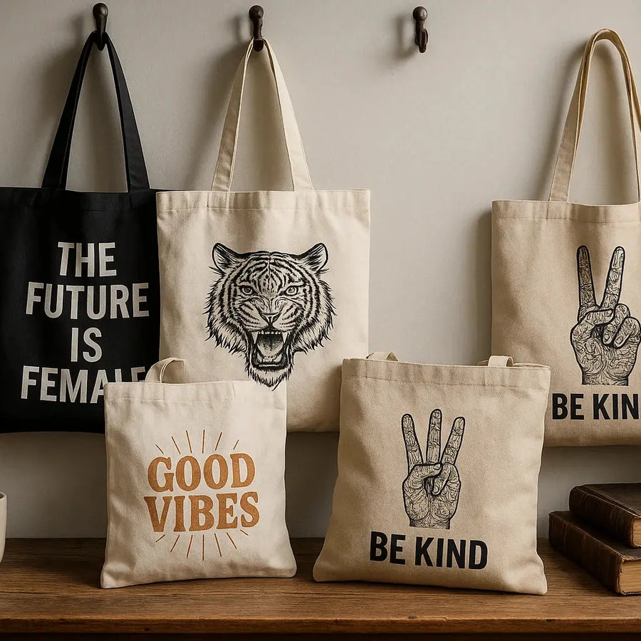 Graphic Tote Bags Merch Crafters