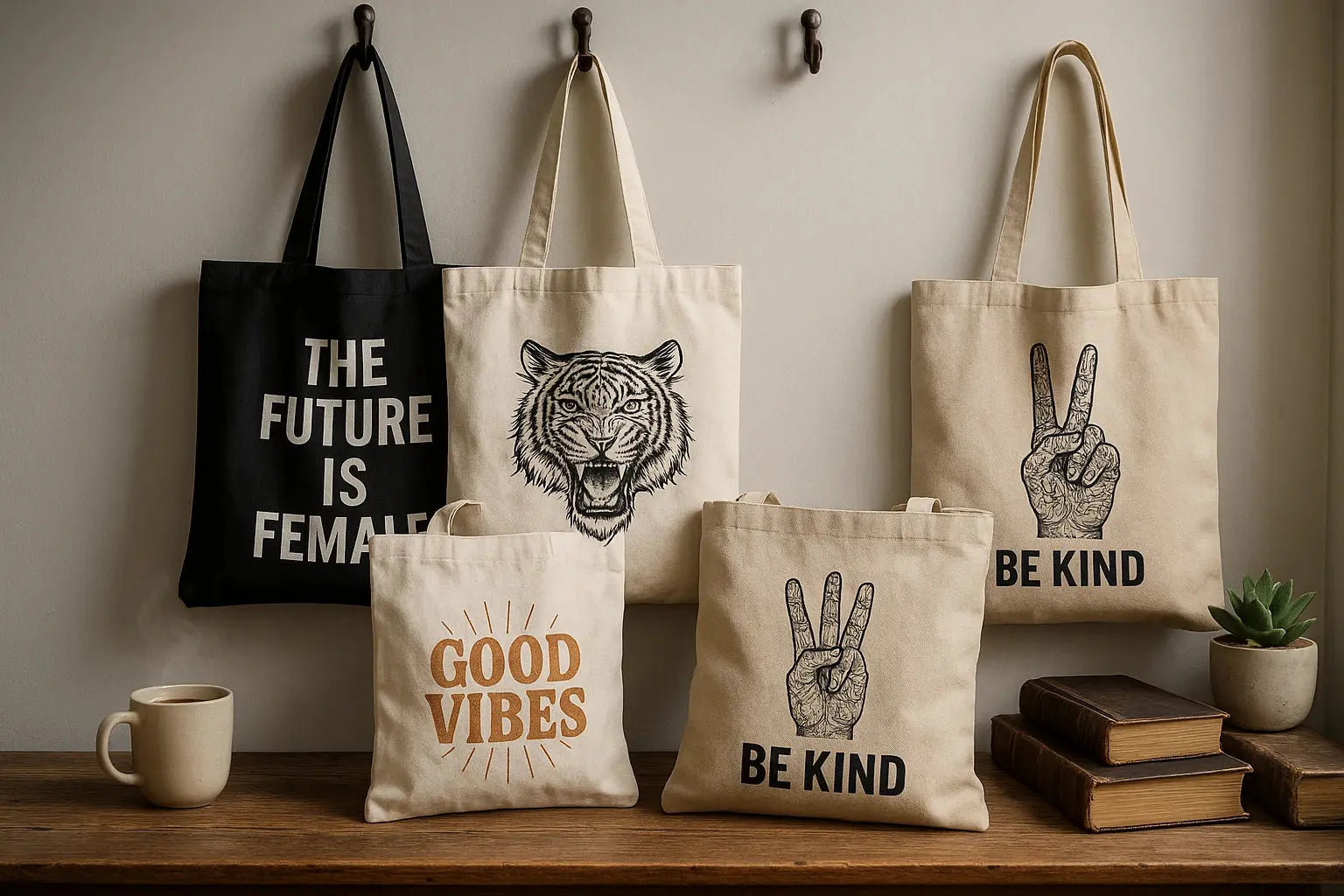 Graphic Tote Bags Merch Crafters