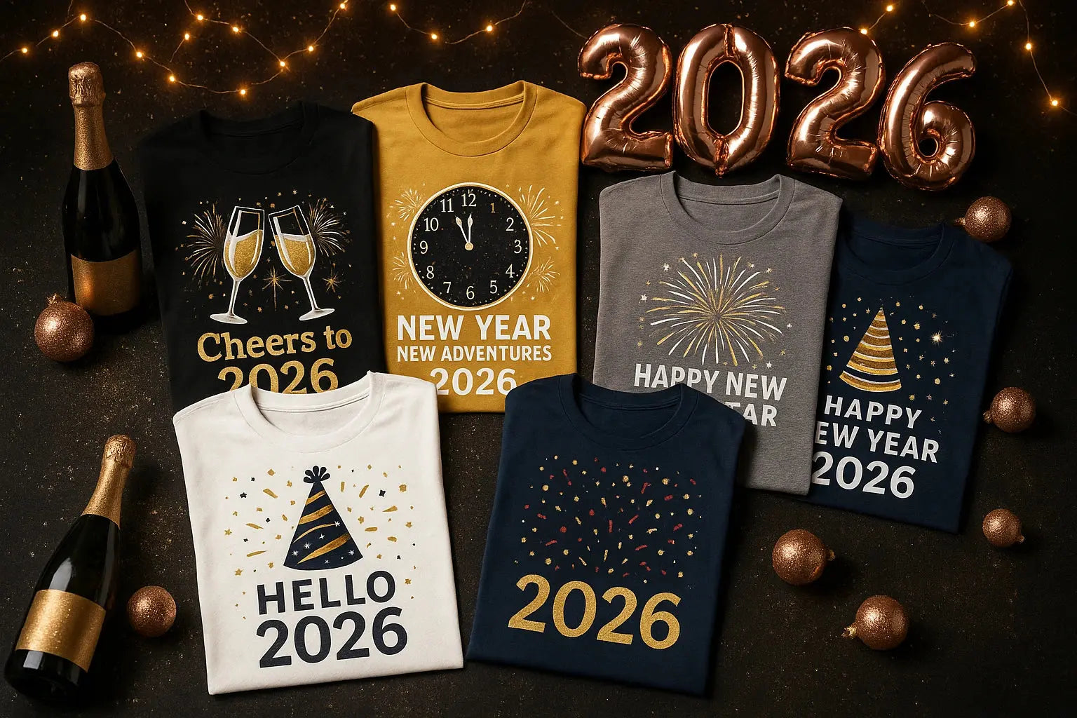New Year’s Eve Graphic Tees Merch Crafters