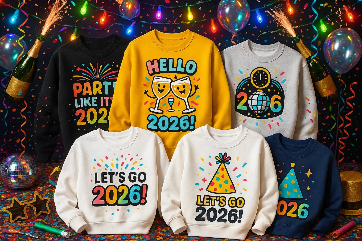 New Year's Eve Sweatshirts Merch Crafters