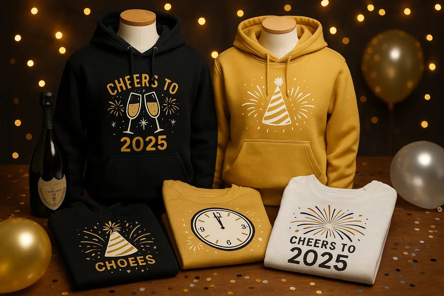New Years Eve Graphic Hoodies Merch Crafters