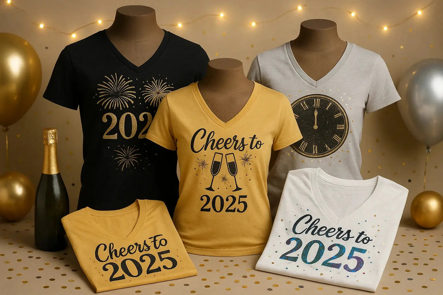 New Years Eve V-Neck Merch Crafters