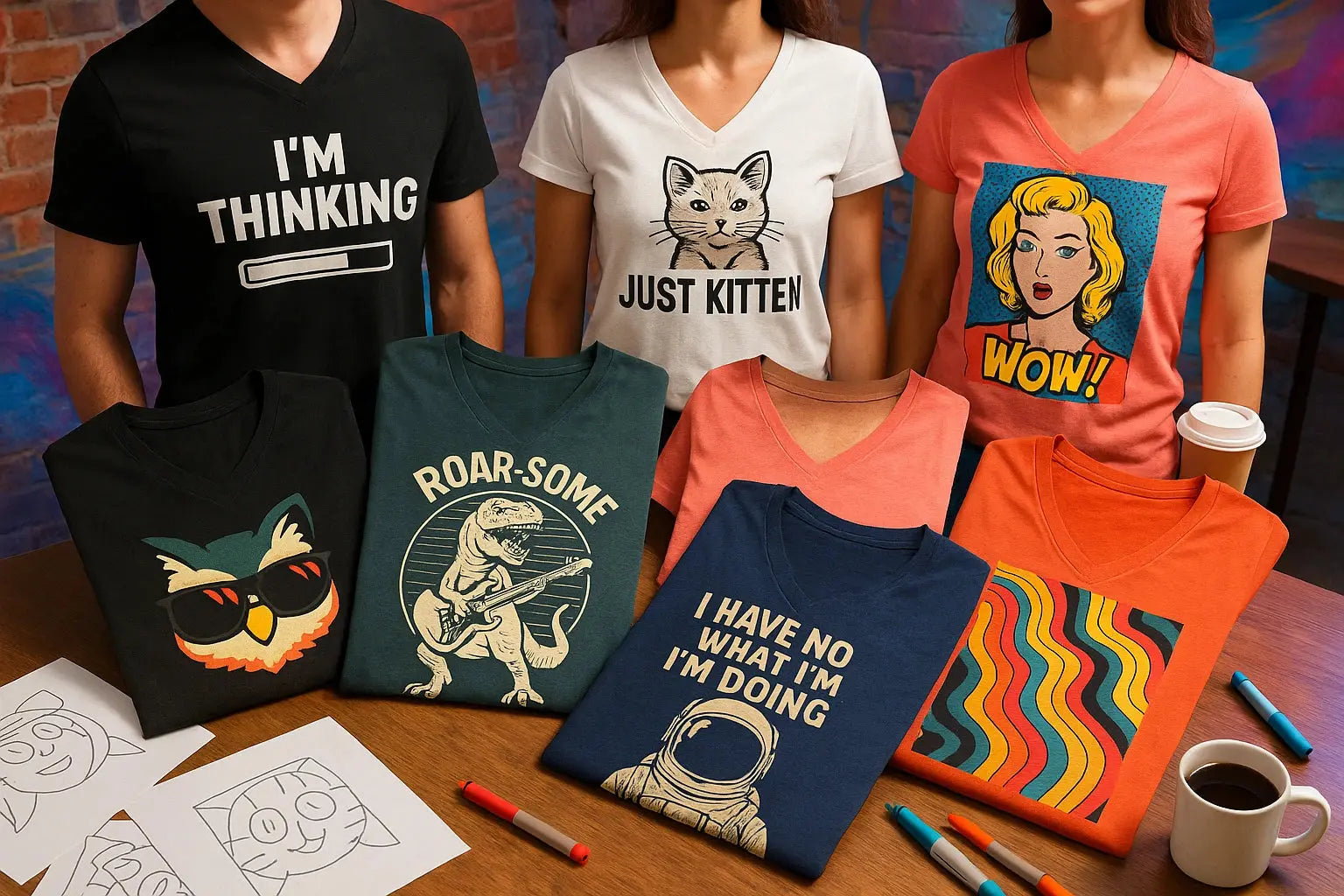 V-Necks Graphic Tees Merch Crafters