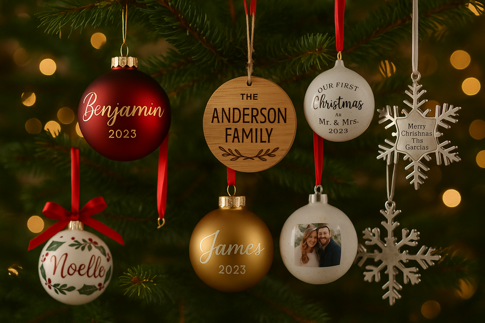 Custom Ornaments – Personalized Christmas & Keepsake Decorations