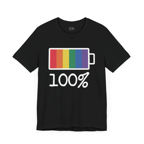 100% Gay - Rainbow Pride Tee | Equality Shirt | LGBTQ+ Support Apparel | Colorful Gay Pride T-Shirt | Inclusive Unisex