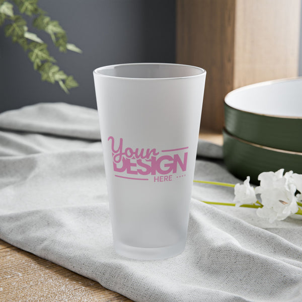 Personalized Frosted Pint Glass, Custom Drinkware for Parties, Unique Gift for Beer Lovers, Birthday, Wedding, Housewarming
