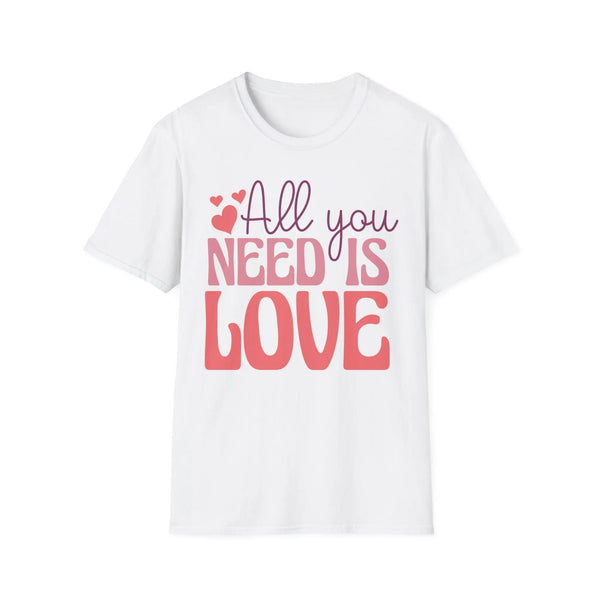All You Need Is Love Valentine T-Shirt - Love Shirt - Heart Graphic Valentine's Tee