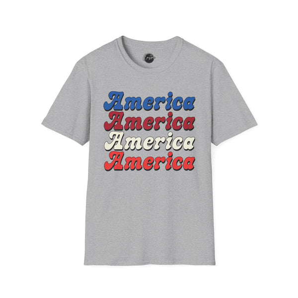 America - 4th of July shirt, USA flag shirt, Red white blue tee, Patriotic - t-shirt, American pride tee
