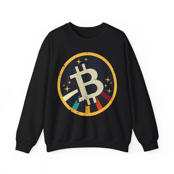 Bitcoin Logo Crypto Crewneck Sweatshirt – Cryptocurrency Shirt for Enthusiasts, Traders, and Meme Lovers