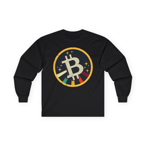 Bitcoin Logo Crypto Long Sleeve – Cryptocurrency Shirt for Enthusiasts, Traders, and Meme Lovers