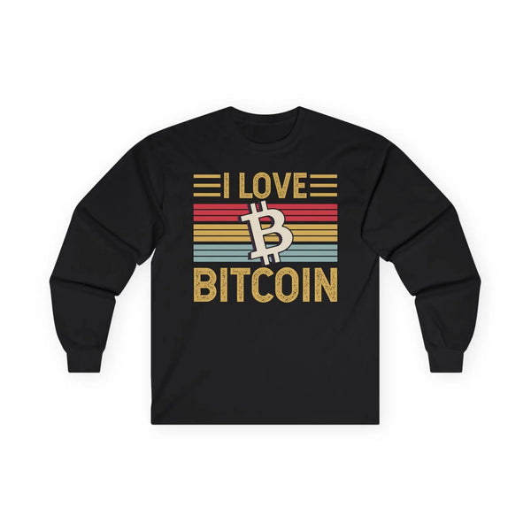 Bitcoin Love Crypto Long Sleeve – Cryptocurrency Shirt for Enthusiasts, Traders, and Meme Lovers