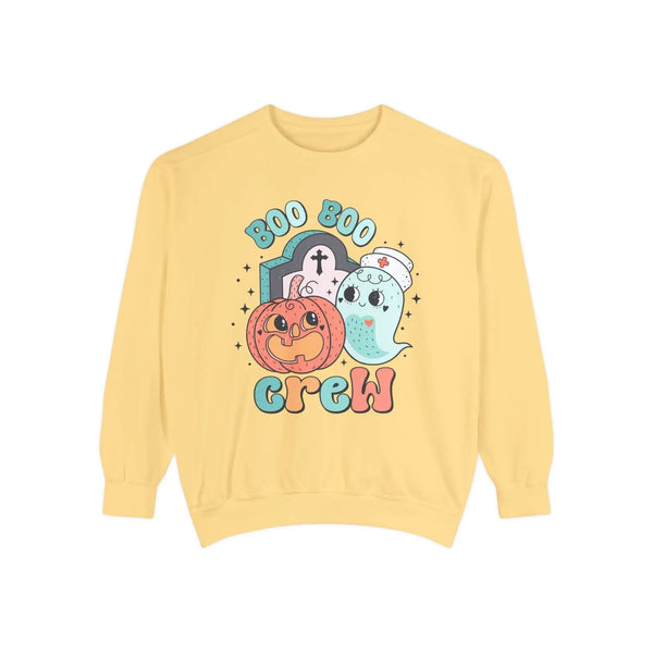 Boo Boo Crew Halloween Nurse Sweatshirt - Cute Pumpkin and Ghost Halloween Sweater