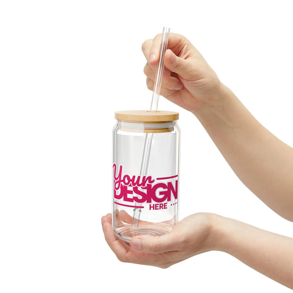 Create Your Own 16oz Sipper Glass – Personalized Drinkware for Your Unique Style! - Merch Crafters