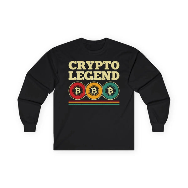 Crypto Legend Crypto Long Sleeve – Cryptocurrency Shirt for Enthusiasts, Traders, and Meme Lovers