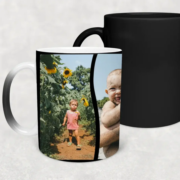 Custom Photo Magic Mug – Personalized Heat-Sensitive Color-Changing Coffee Mug with Your Pictures