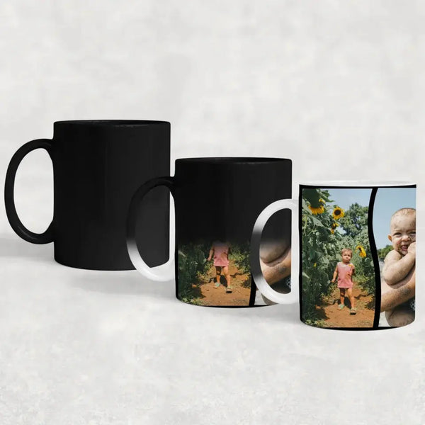 Custom Photo Magic Mug – Personalized Heat-Sensitive Color-Changing Coffee Mug with Your Pictures