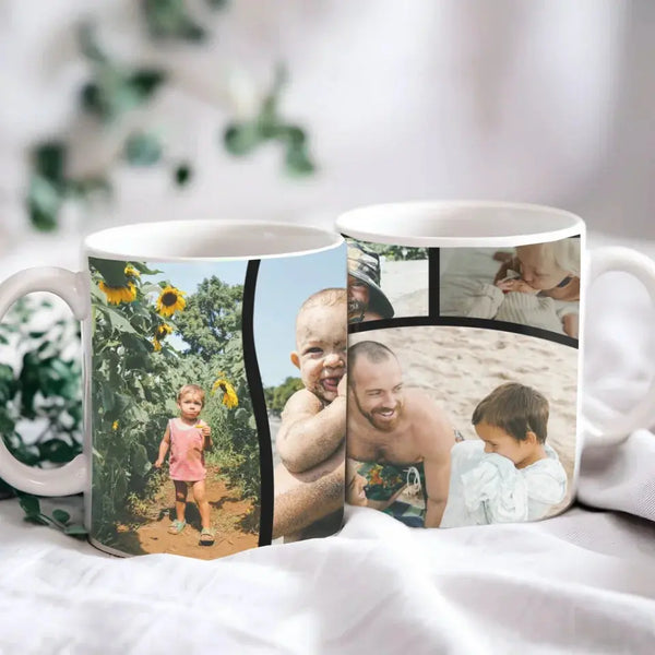 Custom Photo White Mug – Personalized Coffee Mug with Your Pictures Gift for Dad, Gift for Mom, Gift for Love Ones