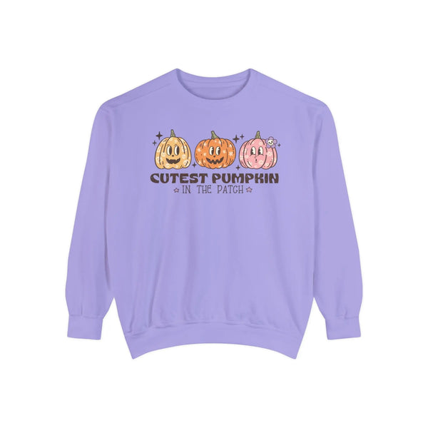 Cutest Pumpkin in the Patch Halloween Sweatshirt - Cute Trio Pumpkins Graphic Sweater