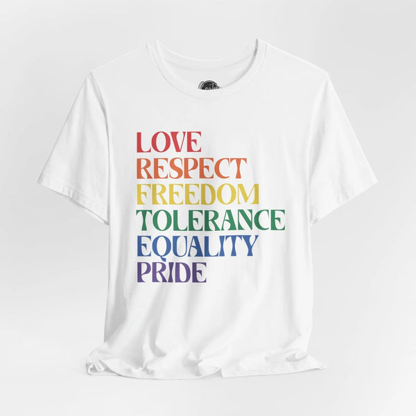 Equality Pride - Rainbow Pride Tee | Equality Shirt | LGBTQ+ Support Apparel | Colorful Gay Pride T-Shirt | Inclusive