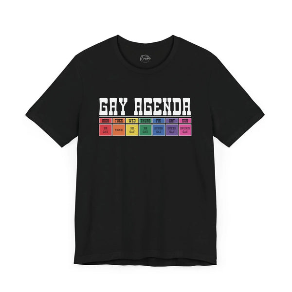 Gay Agenda - Rainbow Pride Tee | Equality Shirt | LGBTQ+ Support Apparel | Colorful Gay Pride T-Shirt | Inclusive
