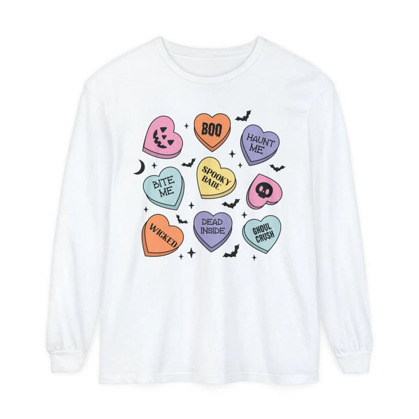 Halloween Candy Hearts - Spooky Babe, Ghoul Crush, Bite Me Halloween Tee