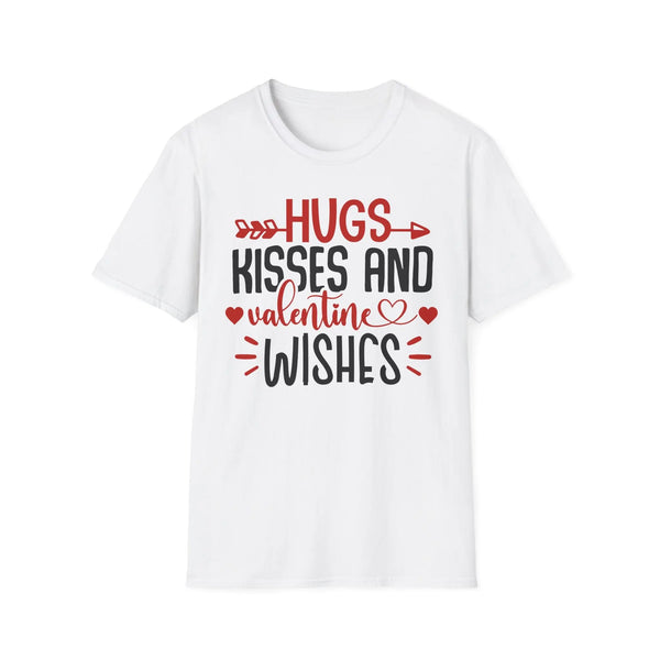 Hugs Valentine T-Shirt - Love Shirt - Heart Graphic Valentine's Tee