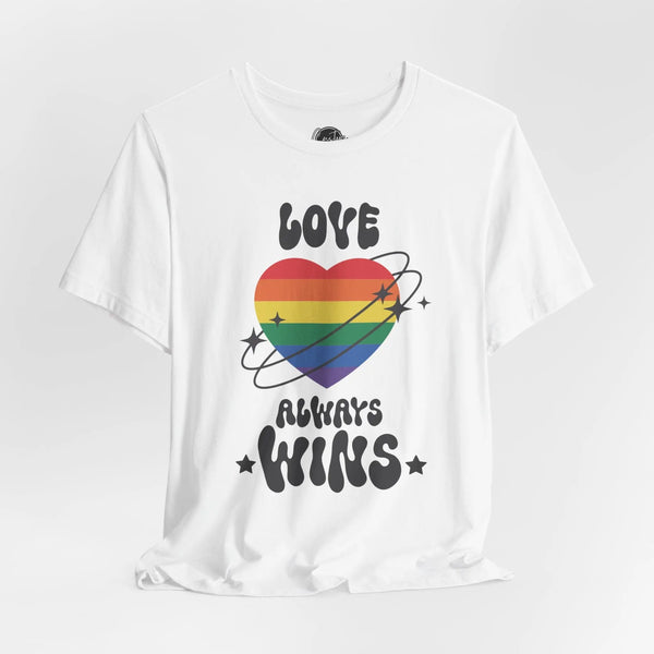 Love Always Wings - Rainbow Pride Tee | Equality Shirt | LGBTQ+ Support Apparel | Colorful Gay Pride T-Shirt |