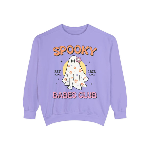 Spooky Babes Club Halloween Ghost Sweatshirt - Retro Halloween Graphic Sweater