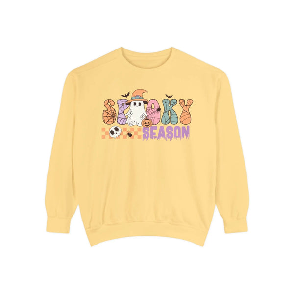 Spooky Season Halloween Sweatshirt - Retro Ghost Witch Graphic Sweater