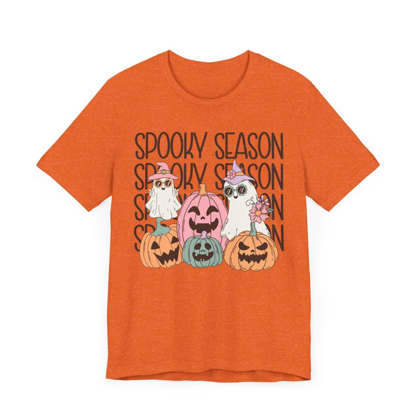 Spooky Season Pumpkins and Ghosts Halloween Shirt - Cute Vintage Ghost Graphic Tee