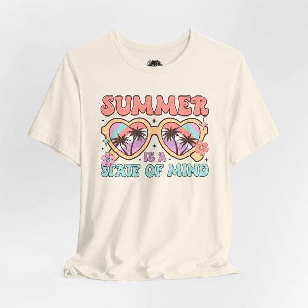 Summer State of Mind Retro Beach Style T-Shirt for Women | Trendy Vintage Graphic Tee | Hipster Fashion Top | Unique