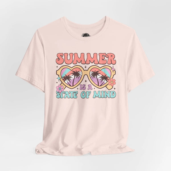 Summer State of Mind Retro Beach Style T-Shirt for Women | Trendy Vintage Graphic Tee | Hipster Fashion Top | Unique