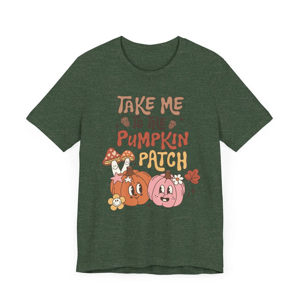 Take Me to the Pumpkin Patch T-Shirt - Retro Fall Graphic Tee - Vintage Pumpkin Patch Design for Autumn Lovers