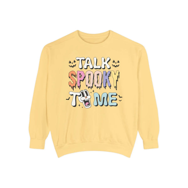 Talk Spooky To Me - Fun Halloween Graphic T-Sweatshirt for Ghost Lovers