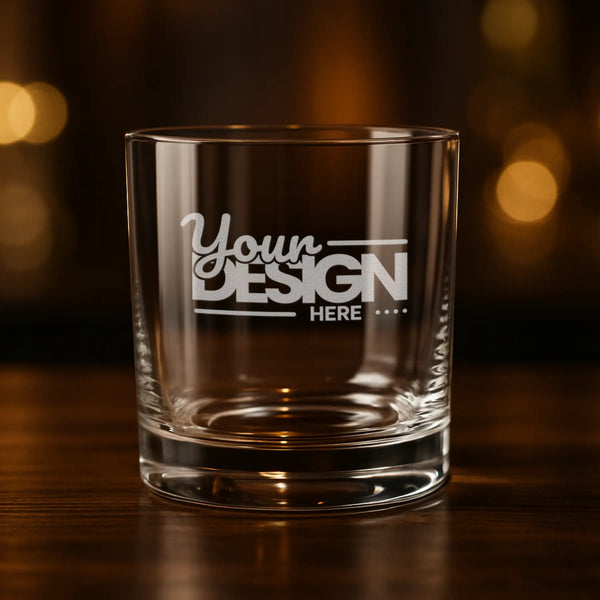 Engraved Whiskey Glass | Personalized Gift for Him, Custom Barware, Unique Groomsmen Gift, Birthday Present, Father's Day Idea Merch Crafters