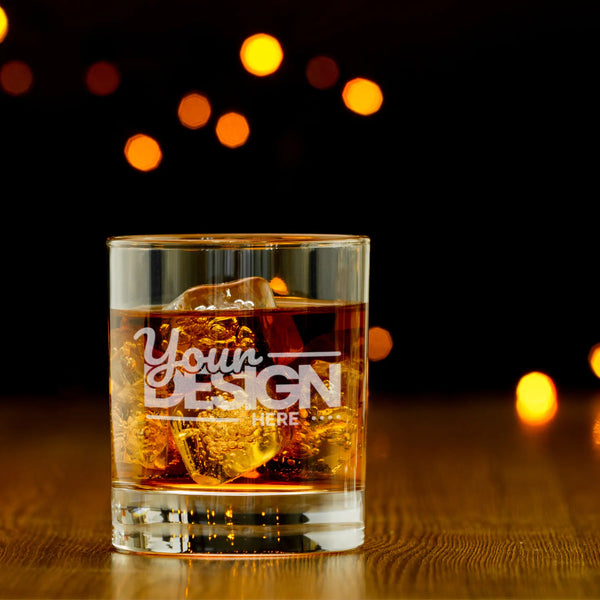 Engraved Whiskey Glass | Personalized Gift for Him, Custom Barware, Unique Groomsmen Gift, Birthday Present, Father's Day Idea Merch Crafters
