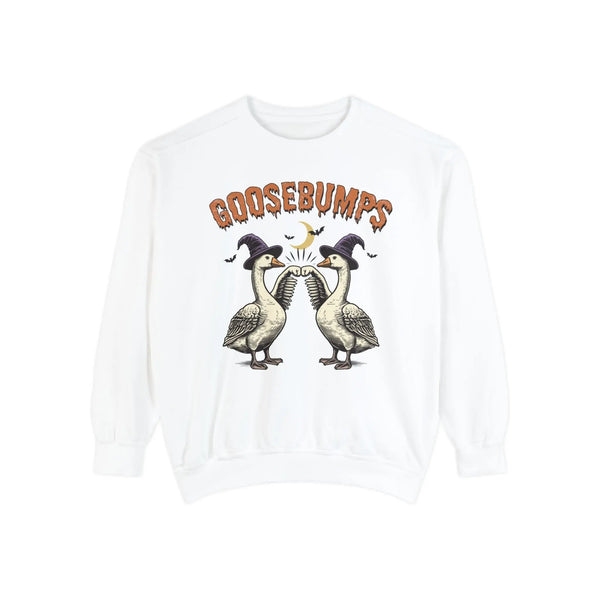 Vintage Goosebumps Halloween Sweatshirt - Witch Geese Spooky Graphic Sweater