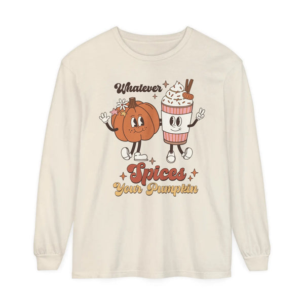 Whatever Spices Your Pumpkin Long SleeveT-Shirt - Funny Fall Quote Tee - Pumpkin Spice Lovers Shirt - Autumn Graphic Tee