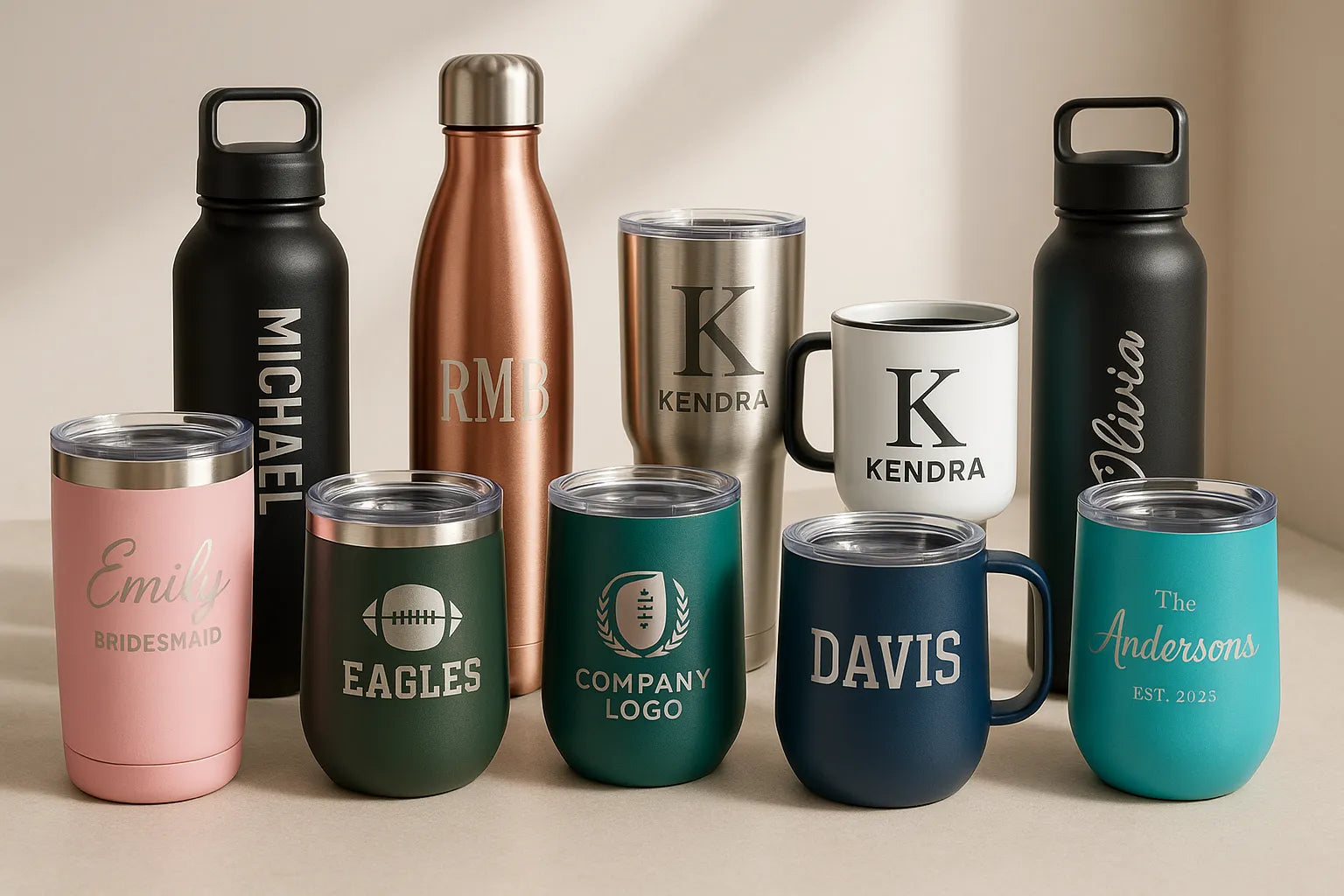 Custom Tumblers & Bottles – Personalized Drinkware for Every Occasion