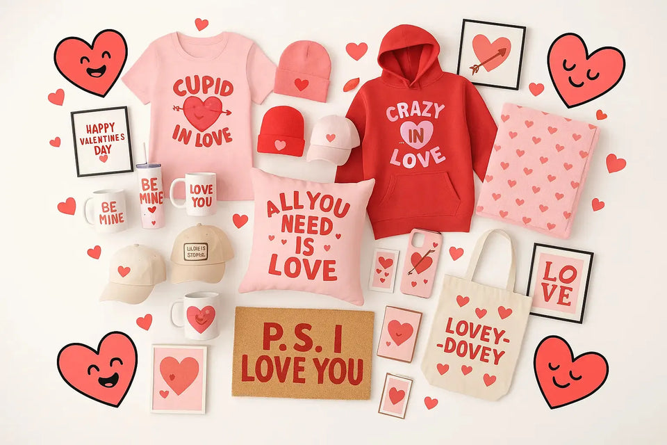 Valentine’s Day Clothing & Accessories Merch Crafters