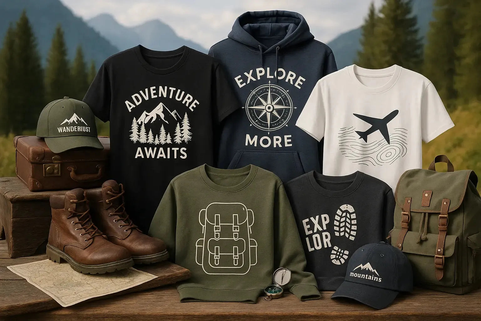 Travel-Adventure-Graphic-Apparel-Collection Merch Crafters