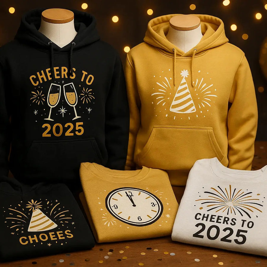 New Years Eve Graphic Hoodies Merch Crafters