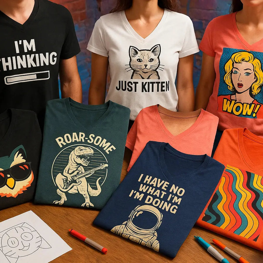 V-Necks Graphic Tees Merch Crafters