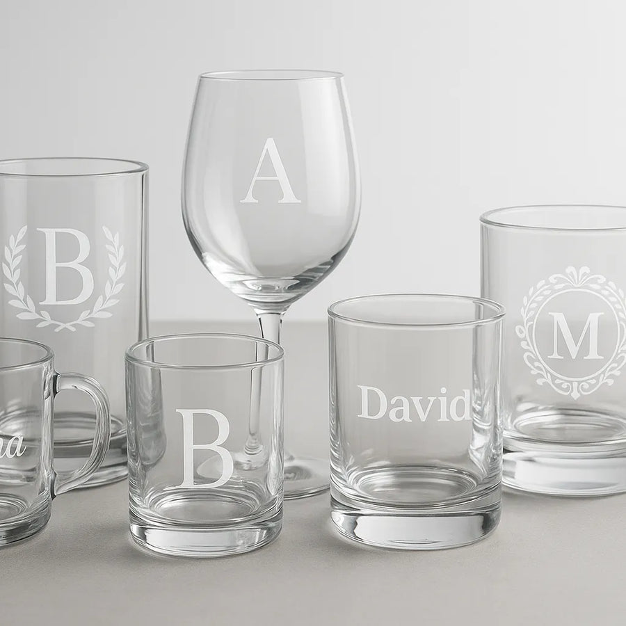 Custom Glassware – Personalized Glass Cups, Mugs & Barware