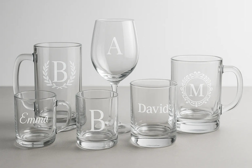 Custom Glassware – Personalized Glass Cups, Mugs & Barware