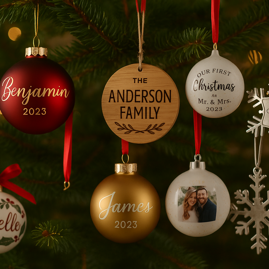 Custom Ornaments – Personalized Christmas & Keepsake Decorations