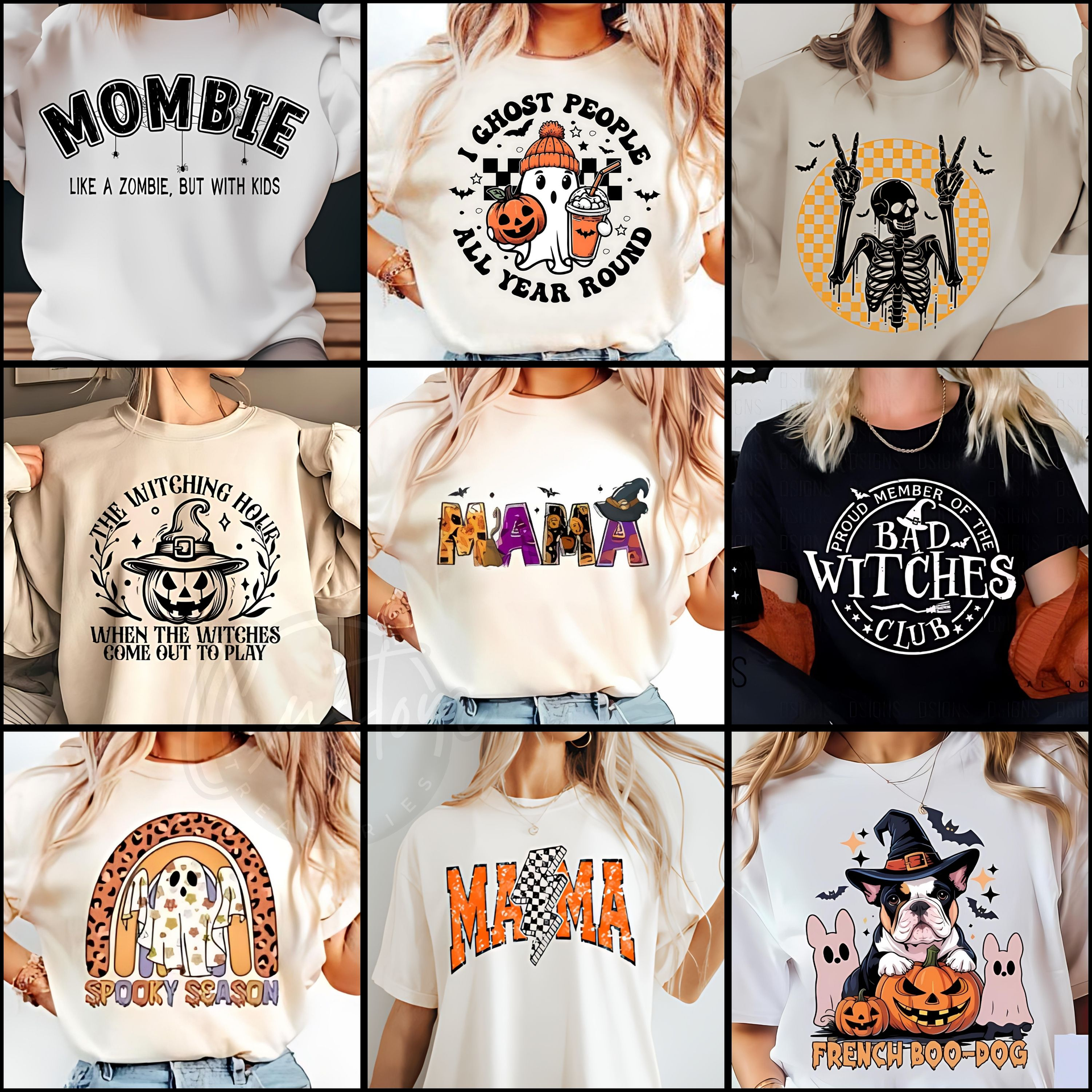 Halloween Collection: Spooky clothing, trick or treat shirts, costumes, haunted house apparel, creepy tees, gothic attire, Halloween pajamas, family shirts, glow-in-the-dark tops, and more. Perfect for Halloween parties, horror fans, and festive fun.