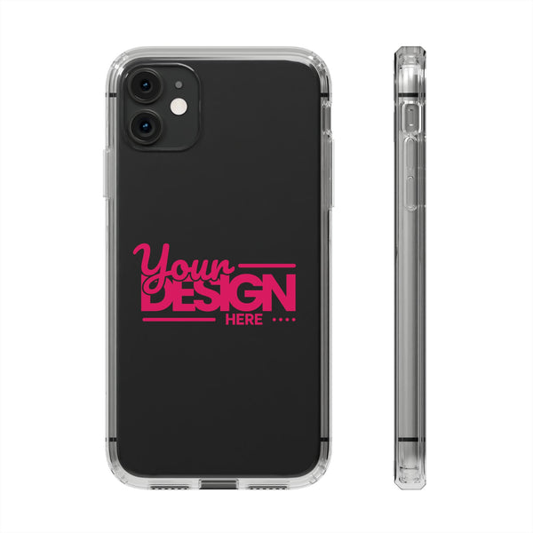 Customizable Clear Impact-Resistant Phone Case – Personalized Name or Photo Design, Transparent Shockproof Cover for iPhone