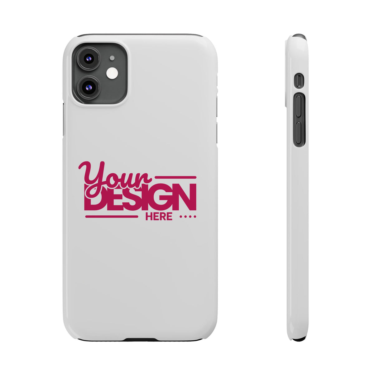 Customizable Slim Phone Case – Personalize Your Design with Name or Photo, Lightweight Protective Cover for iPhone