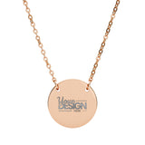 Engravable Circle Necklace With Personalized Disc Pendant Gift by Printify